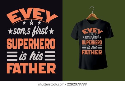 Father's day typographic T-shirt Design vector, Trendy Dad T-shirt Design best father t shirt design happy birthday dad.