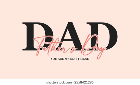 Fathers day typography banner card