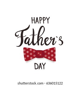 Father's day typography concept design for web banners, posters, greeting cards.  Holiday vector illustration.