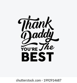 Father's day Typography design best dad ever