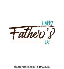 Father's Day typography elements, calligraphy and lettering