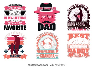 Father's day typography quote t shirt design