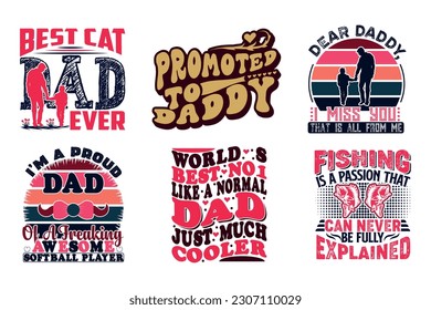 Father's day typography quote t shirt design