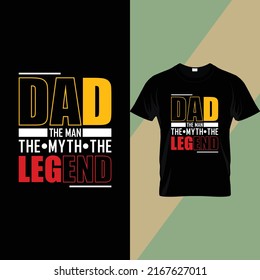 Father's Day Typography T shirt Design Dad typography t shirt design 