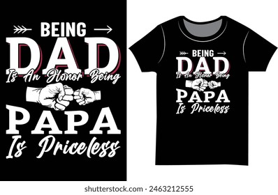 Father's day Typography t shirt design.