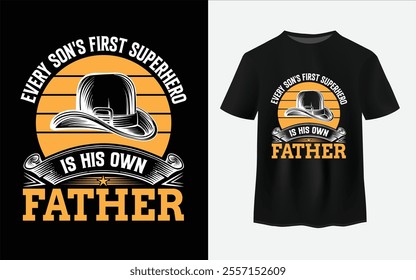 Father's day typography t shirt design, Father's day t shirt Vector, Best dad ever
