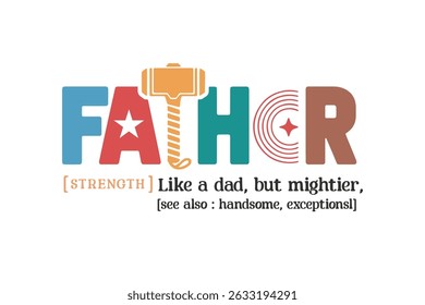 Father's Day Typography T Shirt Design	