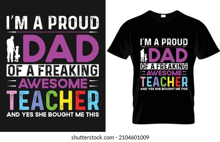  Father's day typography t-shirt dad funny design vintage vector