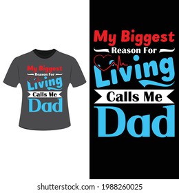 Father's Day Typography T-shirt Design