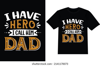 Father's day typography t-shirt design