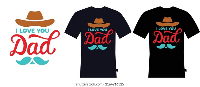 Father's Day Typography T-Shirt Design For Print