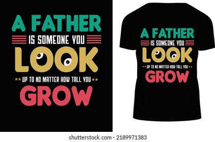 Fathers Day Typography Tshirt Design 