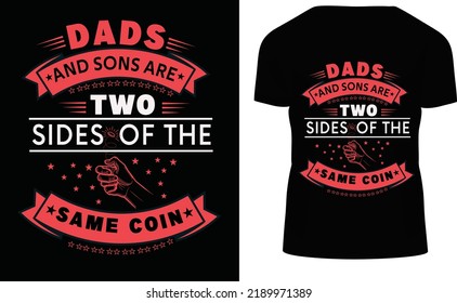 Fathers Day Typography Tshirt Design 