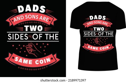 Fathers Day Typography Tshirt Design 
