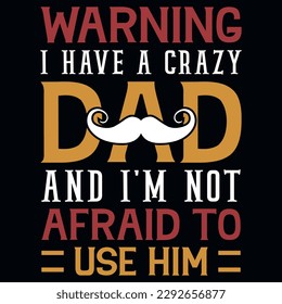 Father's day typography tshirt design vector design