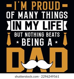 Father's day typography tshirt design vector design