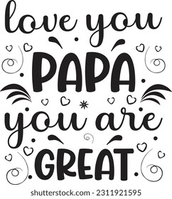 Fathers day typography t-shirt design
