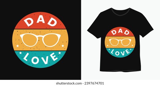 Father's Day typography t-shirt design, Happy Father's Day shirt, Love you dad t-shirt design, Vintage letter print clothing design