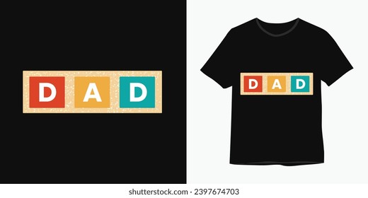 Father's Day typography t-shirt design, Happy Father's Day shirt, Love you dad t-shirt design, Vintage letter print clothing design
