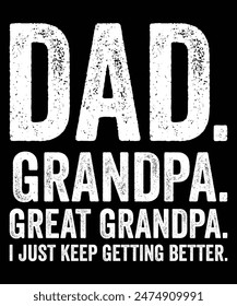 Father's Day typography t-shirt design in illustration.