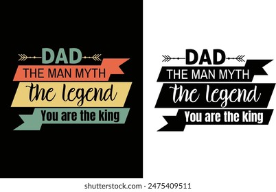 father's day Typography t-shirt design vector template