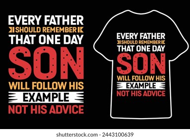 Vatertag Typografie T-Shirt Design.Bester Vater die ganze Zeit Dad no 1 T-Shirt.Dad Zitat. Vektor-Schriftzug für T-Shirt, Poster, Karte. Happy Fathers Day-Konzept