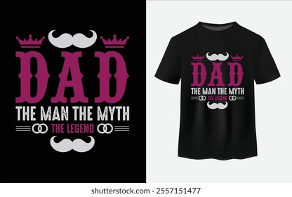 Father's day typography t-shirt template.
