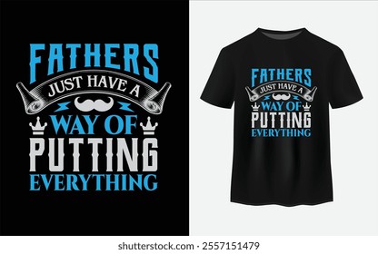 Father's day typography t-shirt template.
