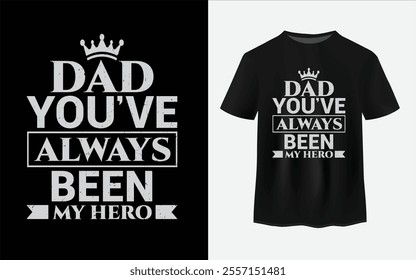 Father's day typography t-shirt template.
