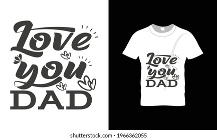 Father's Day typography and vantage t-shirt design