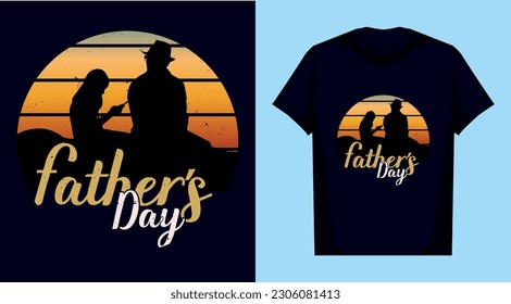 
Father's Day typography and vintage t shirt design
