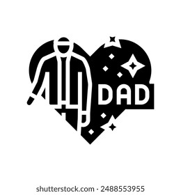 fathers day usa holiday glyph icon vector. fathers day usa holiday sign. isolated symbol illustration