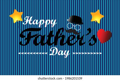 Father's day vector card and background.