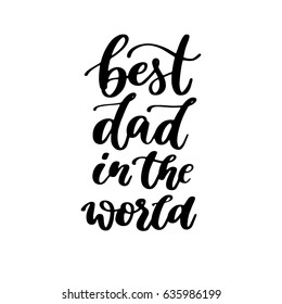 Father's Day vector card with handwritten lettering. Decorative typography holiday illustration. Great for banner, poster, greeting card, sale, flyer