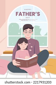 Father's day vector concept illustration