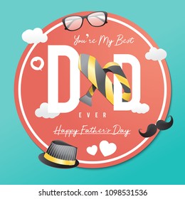 fathers day vector illustration