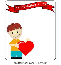 fathers day vector illustration beautiful card design