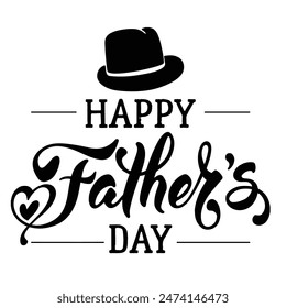 Father's day vector illustration, design element for greeting card, poster, banner and flyer