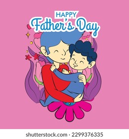 father's day vector illustration for event