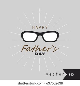 Father's day vector illustration greeting card with glasses