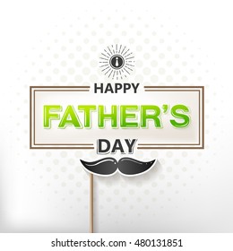 Father's day. Vector illustration on light background with the image of the congratulatory inscriptions for father's day.