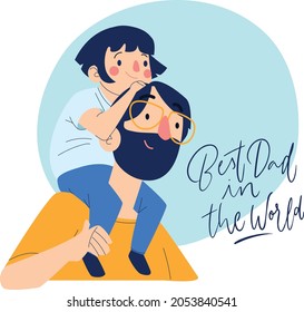 fathers day vector illustration theme