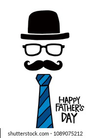 Father's Day Vector poster with phrase decor elements. Design for t-shirt and prints