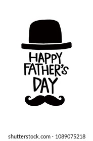 Father's Day Vector poster with phrase decor elements. Design for t-shirt and prints