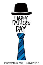 Father's Day Vector poster with phrase decor elements. Design for t-shirt and prints