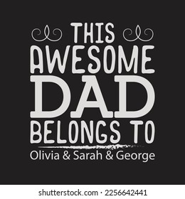 Father`s day vector typography design