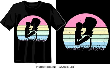 fathers day vintage sunset template graphic t shirt design premium vector 