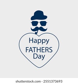 Father's day wishes with eye glasses and love design