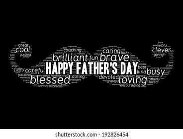 Father's day word cloud concept in vector