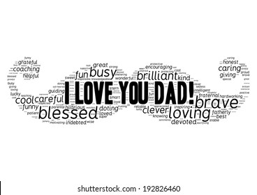 Father's day word cloud concept in vector